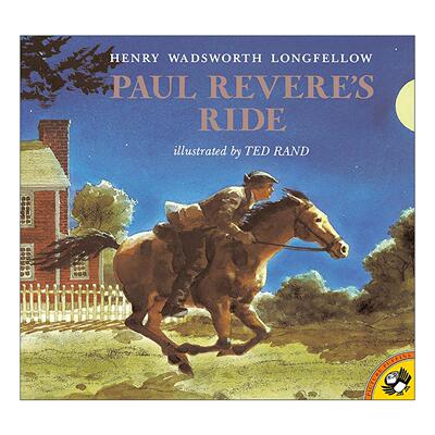 英文原版 Paul Revere's Ride 保罗·里维的午夜之旅 儿童经典诗歌绘本 亨利·沃兹沃思·朗费罗 Ted Rand插画 进口英语原版书籍