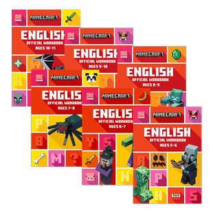 我的世界官方英语练习册6-7岁 Minecraft English Ages 6-7 Official Workbook 英文原版儿童小学教辅 进口英语书籍