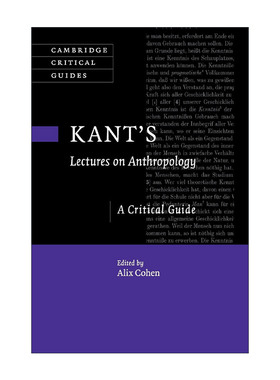 英文原版 Kant's Lectures on Anthropology 康德 人类学讲座 剑桥批评导读系列 英文版 进口英语原版书籍