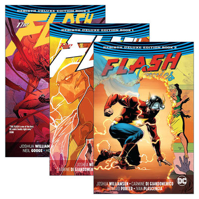 英文原版 The Flash The Rebirth Deluxe Edition 闪电侠 重生 3册 豪华精装收藏版 DC漫画 Joshua Williamson 英文版 进口原版书