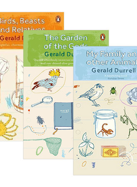 希腊三部曲3本套装 德雷尔一家 传记回忆录 The Corfu Trilogy 影视原著Gerald Durrell 英文原版文学读物 进口书籍