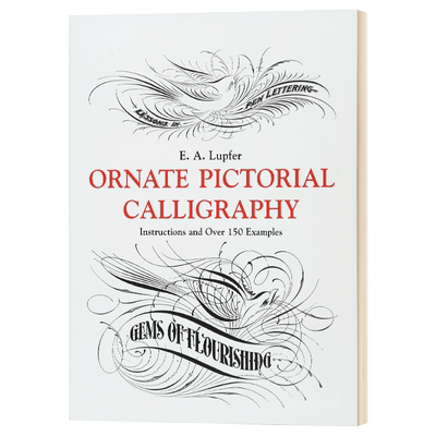花鸟装饰 练字花体字字帖圆体字 Lupfer Ornate Pictorial Calligraphy 英文原版艺术字体读物 进口英语书籍