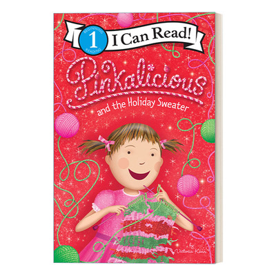 英文原版 Pinkalicious and the Holiday Sweater 粉红控和假日毛衣 I Can Read Level 1分级阅读 英文版 进口英语原版书籍