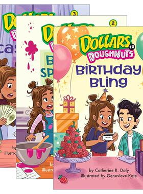 英文原版 Dollars to Doughnuts 十拿九稳系列3册 儿童金钱主题章节桥梁故事书 理财科普 英文版 进口英语原版书籍