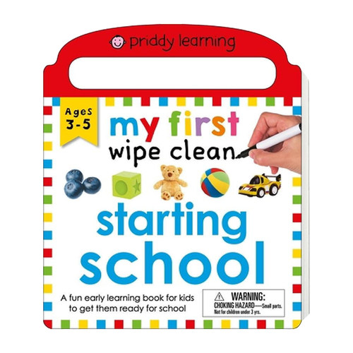 擦擦书 开始上学  My First Wipe Clean Starting School 精装 英文原版儿童英语单词学习书籍 进口书 Roger Priddy
