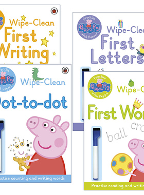Peppa Pig: Practise with Peppa Wipe-Clean 小猪佩奇可重复擦写书 4册