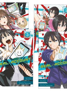 英文原版 Real Account 真实账号1-4册 悬疑冒险无限流漫画 渡边静 英文版 进口英语原版书籍
