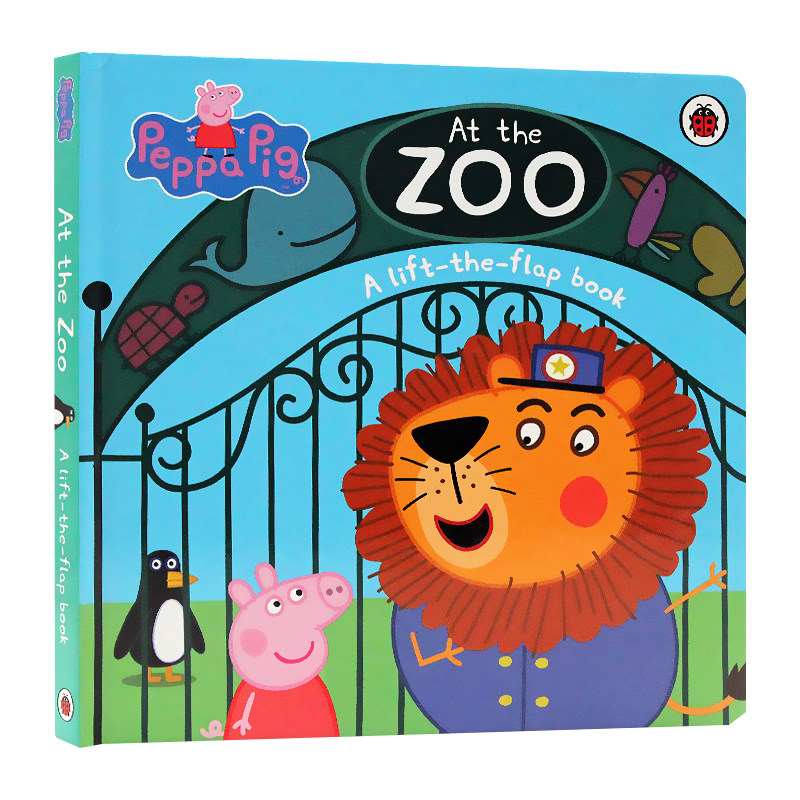 Peppa Pig At the Zoo 小猪佩奇 在动物园 英文原版儿童英语启蒙认知趣味纸板翻翻书 Ladybird 进口书籍
