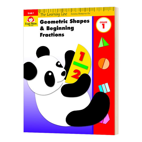 学习起跑线 几何图形与分数入门 一年级 Evan Moor The Learning Line Geometric Shapes and Beginning Fractions英文版小学教辅