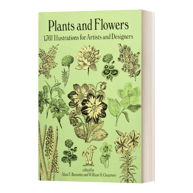英文原版 Plants and Flowers 1761 Illustrations 植物和花 艺术家和设计师的1761插图 英文版 进口英语原版书籍