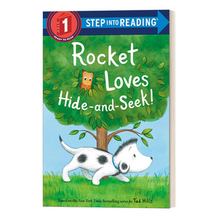 小狗洛基爱捉迷藏 进口英语书籍 英文原版 Rocket Reading 儿童读物 Hide into and Seek Loves Step