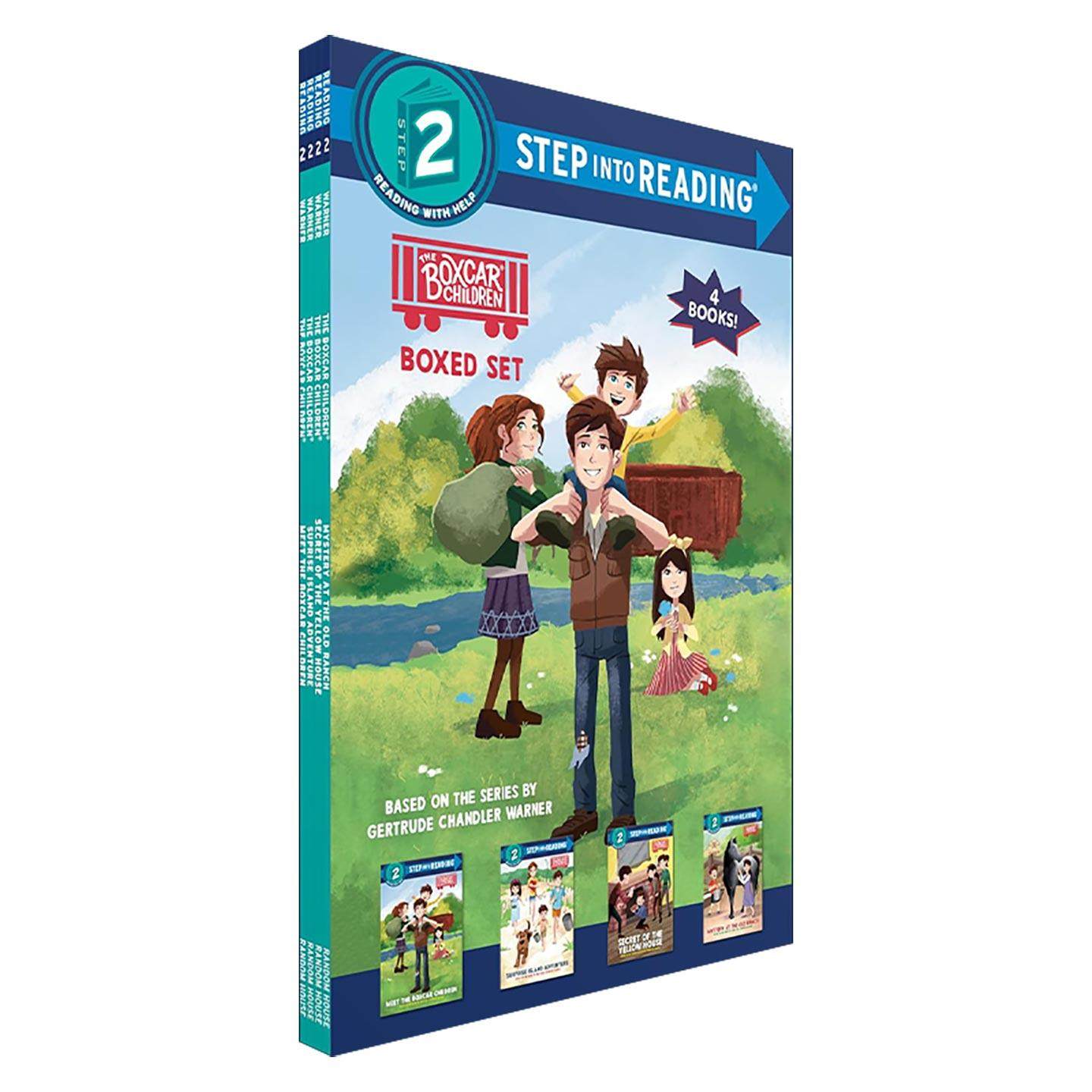英文原版 Boxcar Children Step into Reading Boxed Set #1 棚车少年分级读物系列 4册盒装套装 英文版 进口英语原版书籍