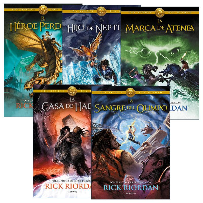 英文原版 Los héroes del Olimpo/The Heroes of Olympus 西班牙语版 波西杰克逊第二季 奥林匹斯英雄系列1-5册 进口英语原版书籍