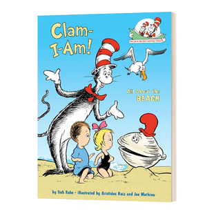 苏斯博士 戴帽子的猫图书馆 海滩 精装 Clam-I-Am! All about the Beach 英文原版儿童绘本 进口英语书籍