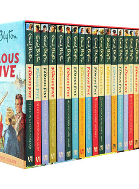 五个小伙伴历险记21册盒装 The Famous Five 伊妮德布莱顿 Enid Blyton 英文原版儿童英语桥梁章节冒险侦探小说