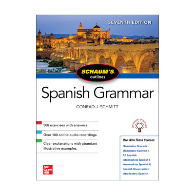 原版 Schaum's Outline of Spanish Grammar 全美经典学习指导系列 西班牙语语法 第7版 进口原版书籍