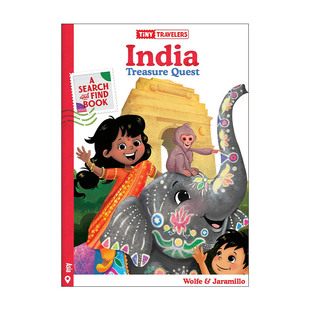 印度寻宝记 Tiny Quest 英文原版 精装 进口英语原版 India 英文版 Travelers 书籍 Treasure 绘本 书游小世界