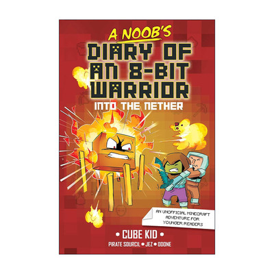 英文原版 A Noob's Diary of an 8-Bit Warrior Into the Nether 英雄史蒂夫战士新手日记2 英文版 进口英语原版书籍