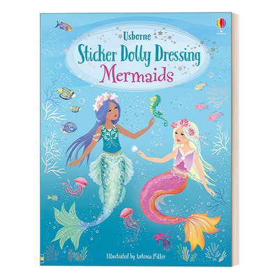 英文原版 Sticker Dolly Dressing Mermaids 多莉贴纸 美人鱼 英文版 进口英语原版书籍