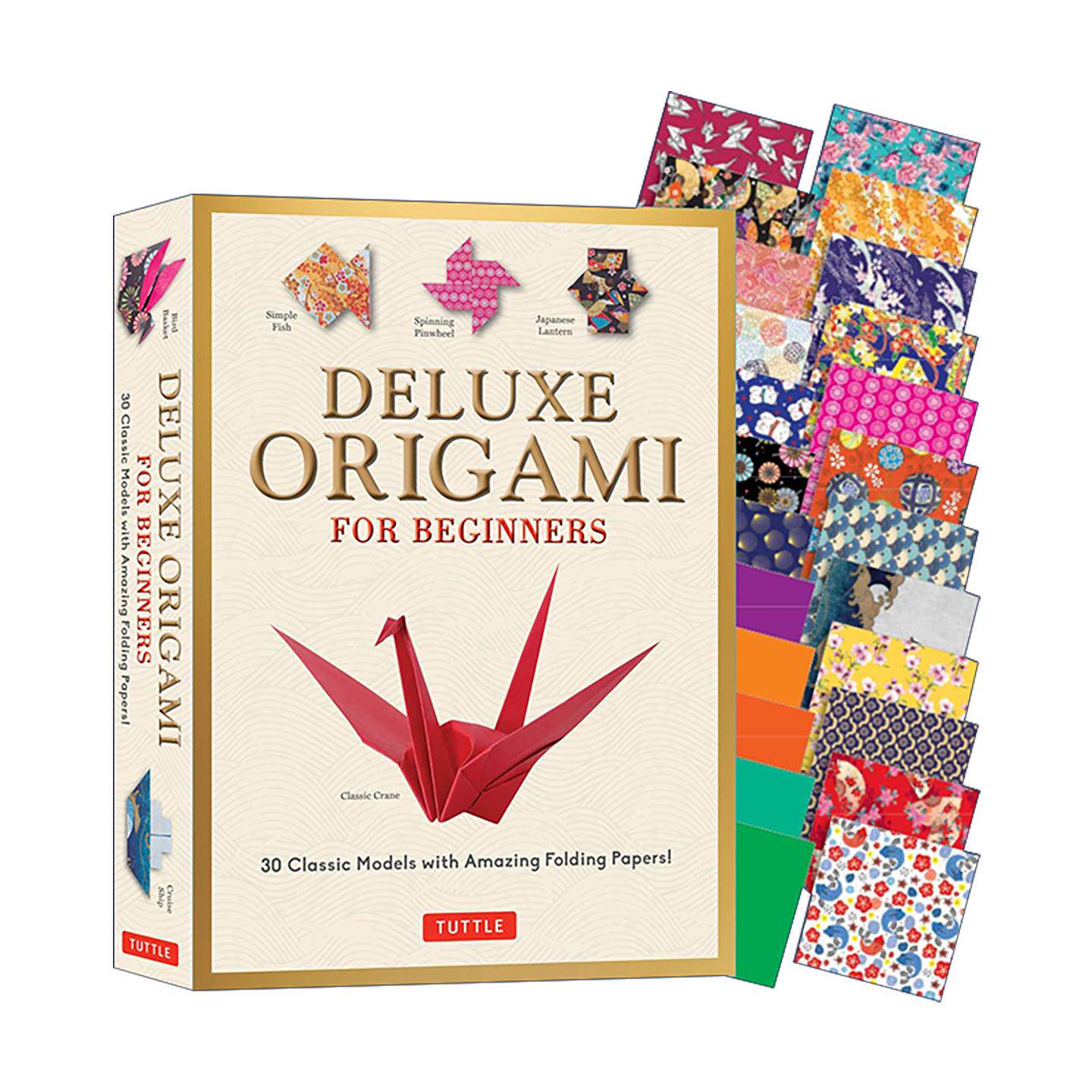 英文原版 Deluxe Origami for Beginners Kit 初学者豪华折纸工具包 纸飞机 礼盒 动物 经典模型 日本折纸艺术 进口英语原版书籍