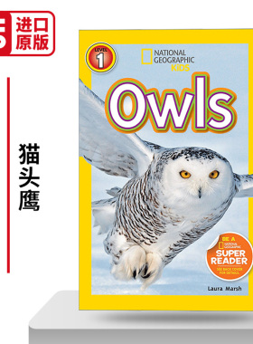 National Geographic Kids Readers L1 Owls 国家地理儿童分级读物第1级 猫头鹰 英文原版科普读物 进口英语书籍