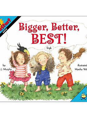 英文原版 Mathstart Level 2 Bigger Better Best 数学启蒙绘本2级 英文版 进口英语原版书籍