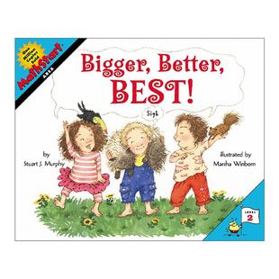 Best 书籍 Level 进口英语原版 英文版 数学启蒙绘本2级 Better Bigger Mathstart 英文原版