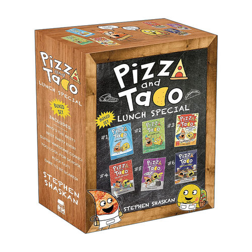 英文原版 Pizza and Taco Lunch Special 6-Book Boxed Set 披萨饼与玉米片1-6册盒装套装 儿童图画图像小说精装进口英语原版书籍