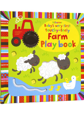英文原版 Usborne Baby's Very First Touchy-Feely Farm Play Book 宝宝的首本触摸认知游戏书 农场 英文版 进口英语原版书籍