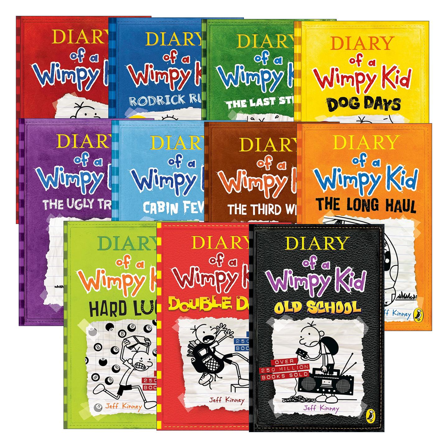 英文原版 Diary of a Wimpy Kid 小屁孩日记1-11册 儿童幽默漫画小说桥梁书 励志成长阅读 英文版 进口英语原版书籍