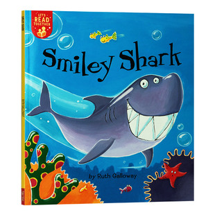 进口英语启蒙书籍 Shark Read Together系列1 Let 英文原版 Smiley 笑脸鲨鱼 儿童英语故事图画绘本