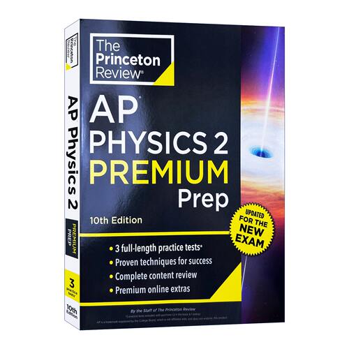 英文原版 Princeton Review AP Physics 2 Premium Prep 10th Edition 普林斯顿评论AP物理2 增值版 2025 第10版 进口英语原版书籍