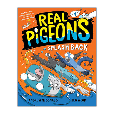 英文原版 Real Pigeons Splash Back Book 4 真正的鸽子系列4 闪回 全彩漫画绘本图画书 侦探推理图样式小说 Andrew Mcdonald
