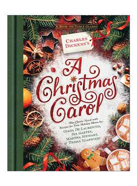 英文原版 Charles Dickens's A Christmas Carol 查尔斯.狄更斯圣诞颂歌 精装食谱 食物摄影艺术图册英文版 进口英语原版书籍