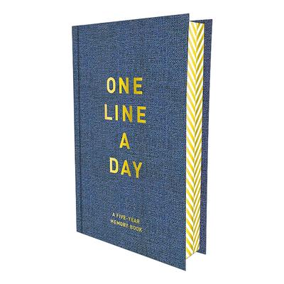 英文原版 One Line a Day 一天一行 5年笔记本 精装 牛仔布面 英文版 进口英语原版书籍