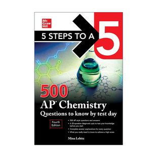 英文原版 5 Steps to A5 500 AP Chemistry Questions to Know by Test Day 美国大学预修课程五步速成系列 AP化学500问 第4版