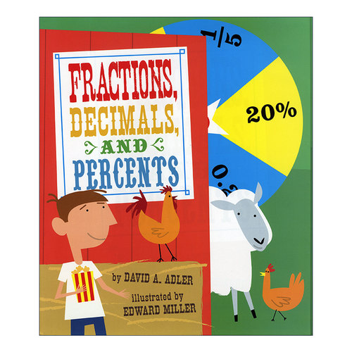 英文原版 Fractions Decimals and Percents 分数 小数和百分比 儿童数学启蒙认知绘本 David A. Adler 英文版 进口英语原版书籍