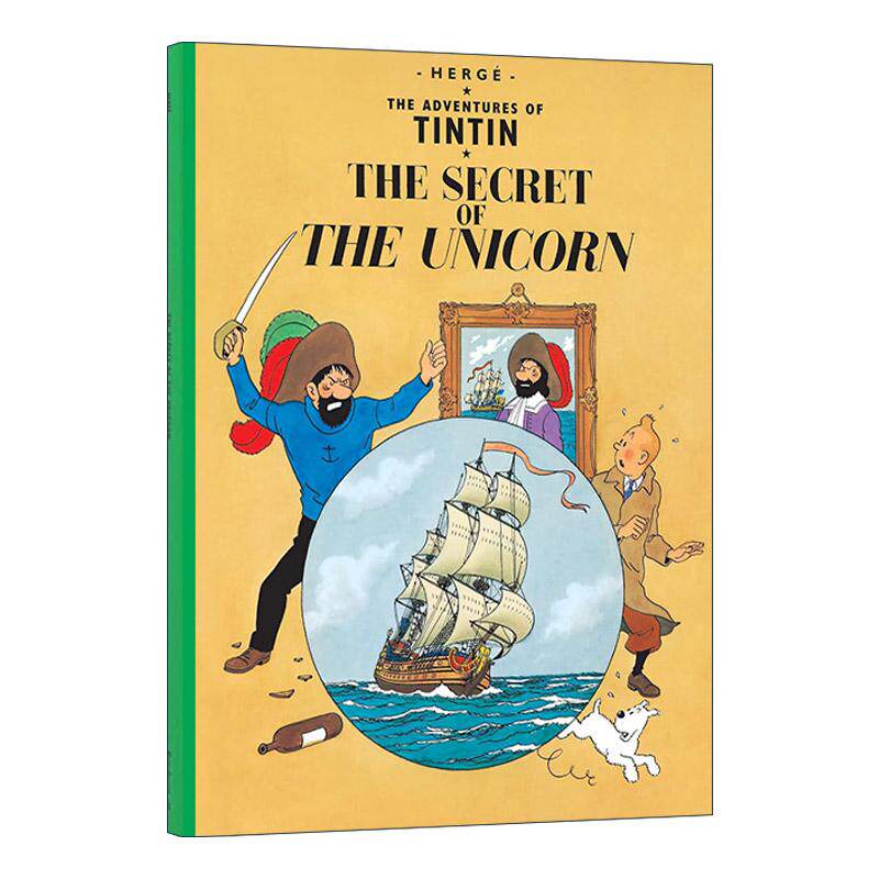 英文原版 The Adventures Of Tintin The Secret Of The Unicorn 丁丁历险记之独角兽号的秘密 儿童精装漫画 进口英语原版书籍