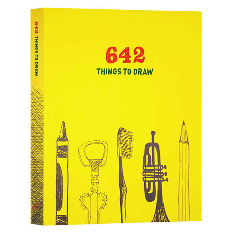 642幅可画的画 642 Things to Draw 怎么画都行 英文原版手账爱好者涂鸦日记 艺术创意冒险书 DIY画册 绘画练习册 英文版进口书籍