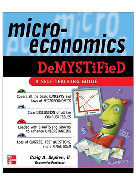 英文原版 Microeconomics Demystified 微观经济学 自学向导系列 英文版 进口英语原版书籍