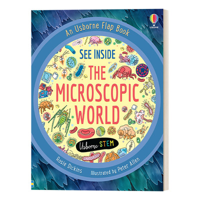 英文原版 Usborne See Inside the Microscopic World 看里面 揭密微观世界 大开本纸板翻翻书 英文版 进口英语原版书籍