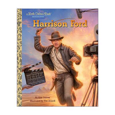 英文原版 Harrison Ford A Little Golden Book Biography 哈里森·福特 夺宝奇兵 儿童传记绘本 兰登书屋精装小金书 英文版