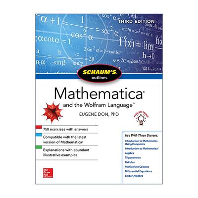 英文原版 Schaum's Outline of Mathematica 全美经典学习指导系列 数学 第3版 英文版 进口英语原版书籍