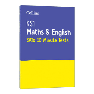 Maths 英文原版 进口英语原版 英文版 English Collins Tests and SATs Minute 柯林斯英国小学数学英语10分钟测试 书籍 KS1