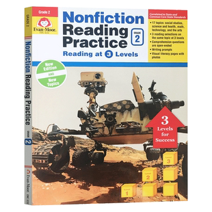 非虚构类文学阅读练习 二年级 英文原版 Nonfiction Reading Practice Grade 2 美国加州小学英语教辅 Evan Moor 英文版书籍