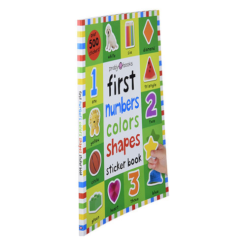 英文原版 First 100 Stickers First Numbers Colors Shapes 儿童英文单词学习贴纸书 500个贴纸100种常见单词 英文版 进口英语书