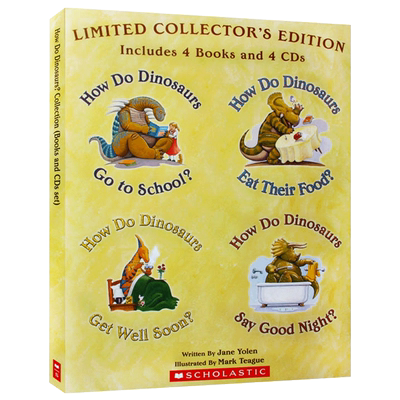 家有恐龙系列4册盒装 附CD How Do Dinosaurs Collecttion (4 Books+4 CDs)