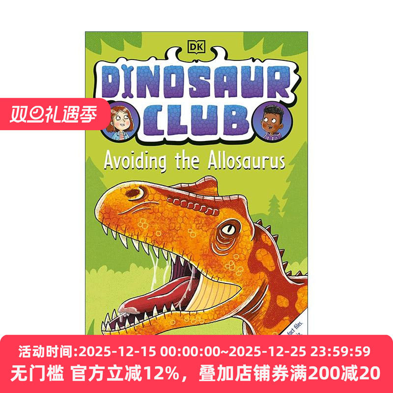 英文原版 Dinosaur Club Avoiding the Allosaurus 恐龙俱乐部系列 避开异特龙 DK儿童章节桥梁故事书 英文版 进口英语原版书籍