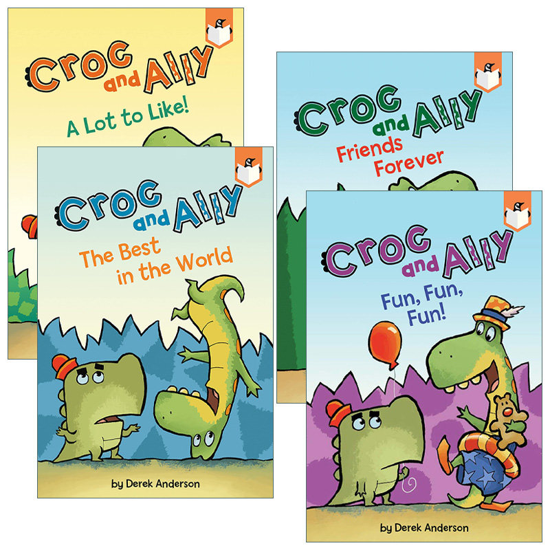 英文原版 Croc and Ally 鳄鱼家族系列4册 兰登桥梁读本 儿童绘本 初期章节书 Derek Anderson 英文版 进口英语原版书籍
