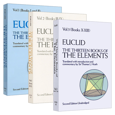 The Thirteen Books of the Elements 欧几里得：几何原本 3册套装共13章
